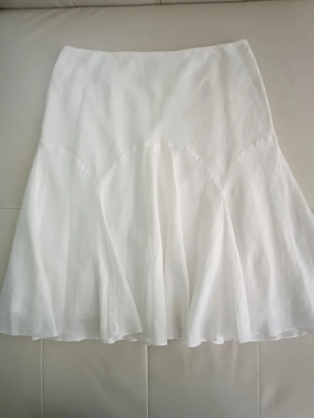 NWT Lauren Ralph Lauren Linen Godet Fit & Flare Skirt MSRP $139
